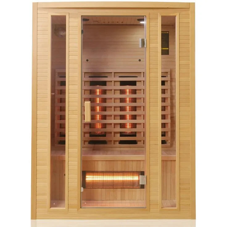 TroniTechnik Infrarotkabine MANILA 140 Wärmekabine, 5 Vollspektrumstrahler, bis zu 2 Personen, BxTxH: 140 x 100 x 190 cm, mit Farblichttherapie und Multimedia, Blau