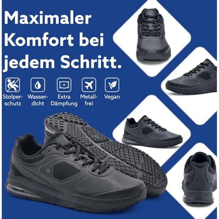 Shoes For Crews EVOLUTION II schwarz Arbeitsschuh, vegan, rutschhemmend, wasserabweisend – Bild 6