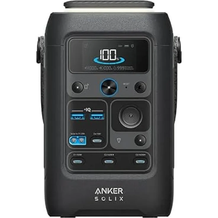 Anker Solix C300 DC, Power Station mit 288 Wh, 300W Leistung, 7 Anschlüssen, 100W Solareingang, 3 kg – Bild 2