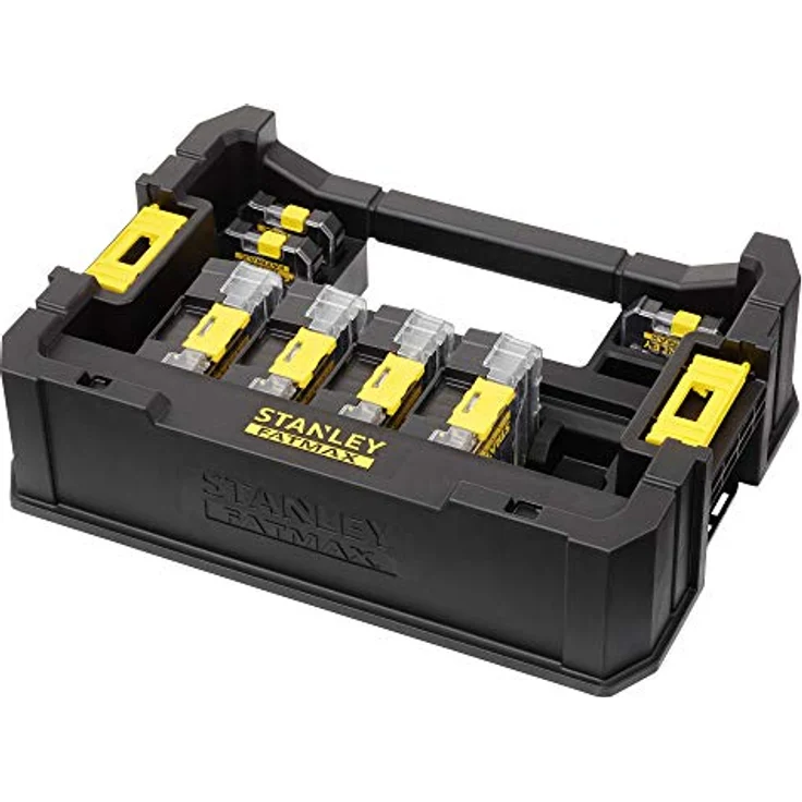 Stanley STA88580-XJ FatMax Caddy STA88580 für bis zu 4 Schüttelboxen und 5 kleine ToughCases, kompatibel mit den Aufbewahrungssystemen Pro-Stack und T-Stak, eingebauter Tragegriff – Bild 3