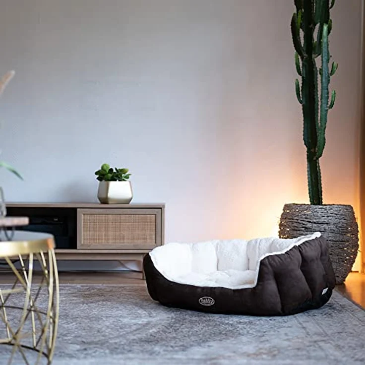 Nobby Komfort Bett TAIKA braun-wollweiß 86 x 70 x 24 cm – Bild 3