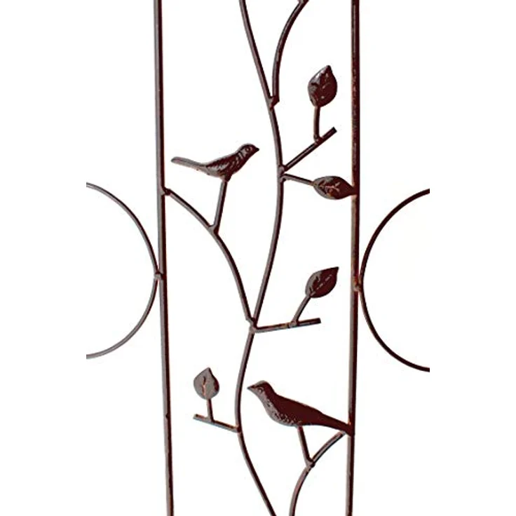 DanDiBo Rankhilfe Metall mit Vögel Blumengitter 110 cm Freistehend Rankgitter 1858 Steckzaun Kletterhilfe Zaun – Bild 4