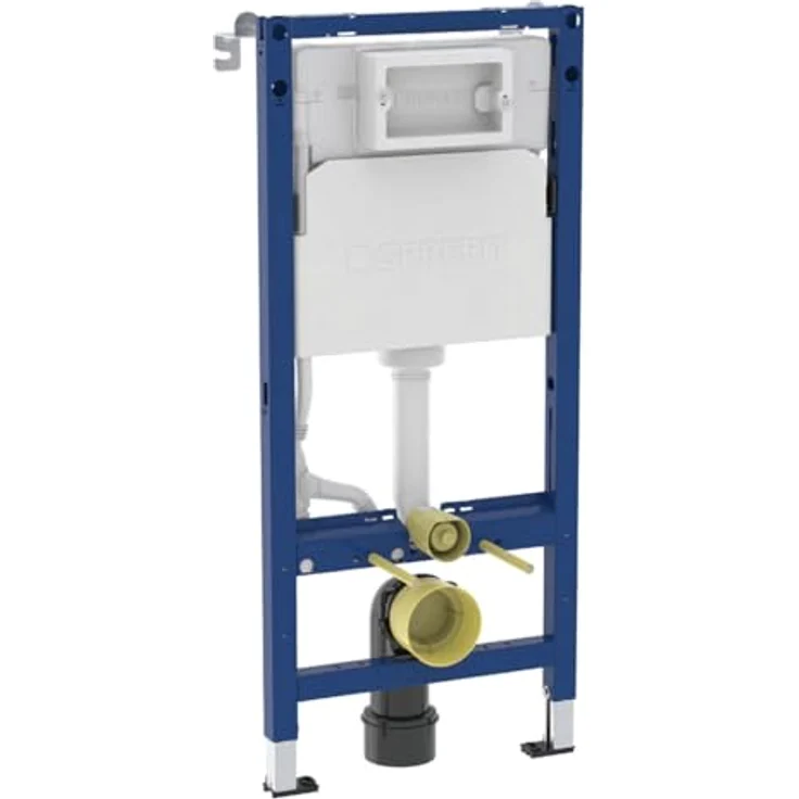 Geberit Duofix Basic WC-Element 112 cm mit 12 cm Unterputz-Spülkasten, höhenverstellbar für wandhängendes WC, Delta-Betätigung, stabile & leise Installation – Bild 2