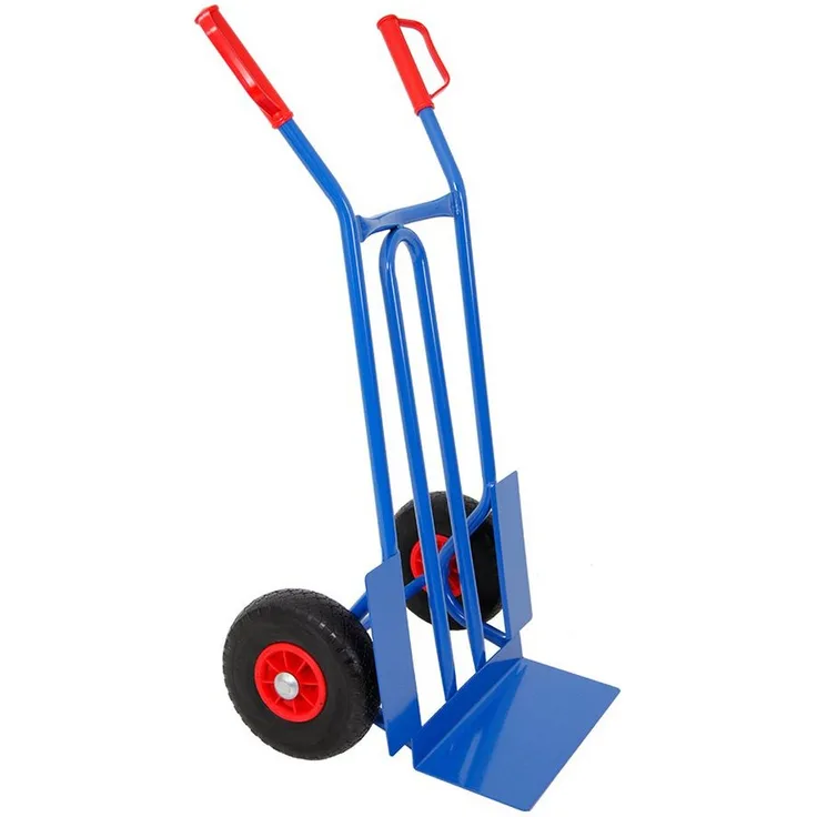 PROREGAL® Sackkarre RHINO XL Schaufel 250kg Traglast Blau - Stabile Stahrahmen, Pannensicheres PU Rad, 40cm breite Schaufel