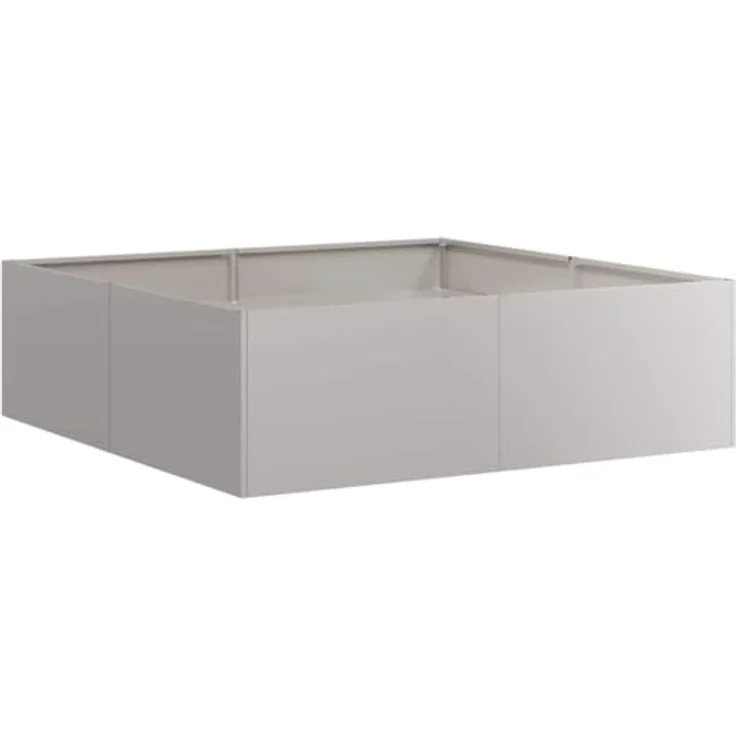 vidaXL Pflanzkübel Rostig 100x100x30 cm, Wetterfester Stahl mit hoher Stabilität, Hochbeet für Garten und Terrasse – Bild 5