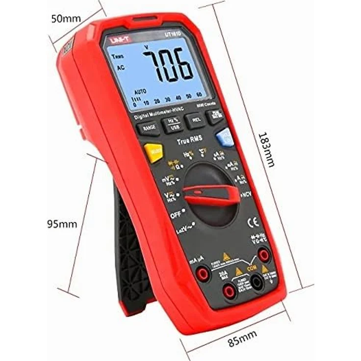 UNI-TREND UT161D 1000 V True RMS Digital Multimeter mit Datenspeicherung, USB-Kommunikation und Hintergrundbeleuchtung – Bild 5