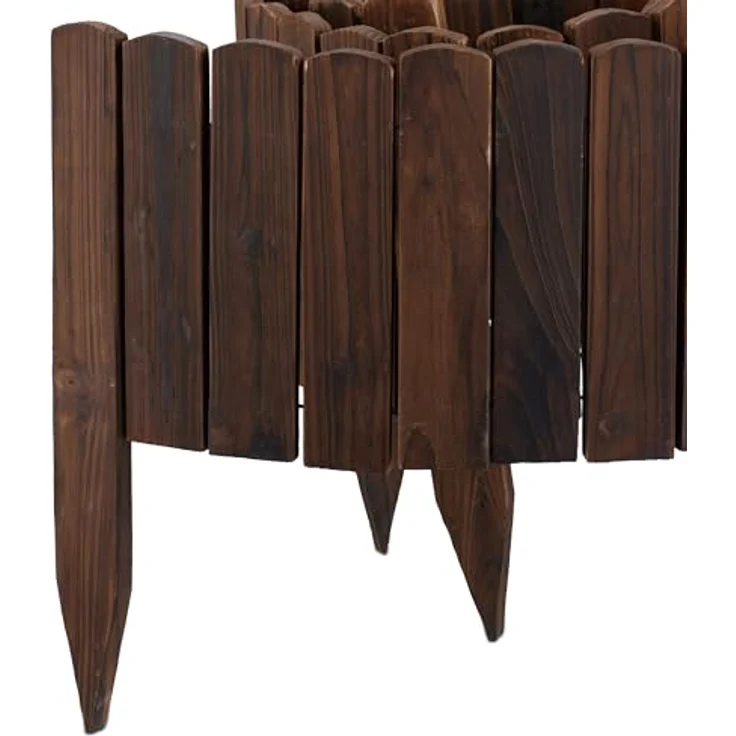 relaxdays Beetbegrenzung Beeteinfassung Holz flexibel, L – Bild 6