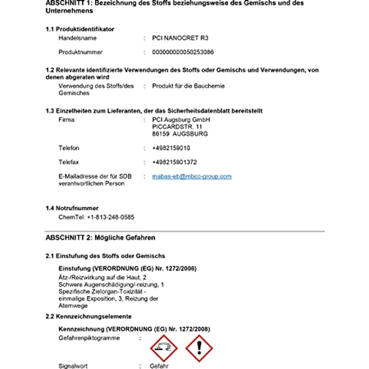 PCI Nanocret R2 / R3, Betonreparatur-Instandsetzungsmörtel, faserarmiert, 20 kg (R2) / 25 kg (R3) – Bild 9