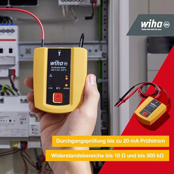 Wiha Durchgangsprüfer - Durchgangsmessung - bis 400 V AC - CAT II - 45222 – Bild 4