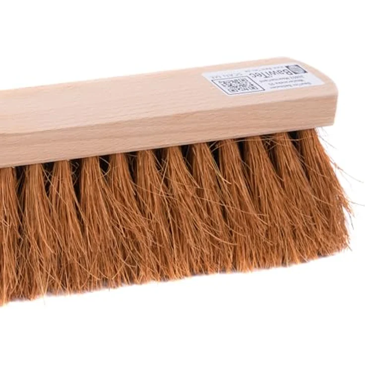 BawiTec Werkstattbesen 40cm, Handwerkerbesen mit robusten Kokos-Borsten, Naturfaser, für Innen- und Außenbereich, mit Standard-Stielloch – Bild 3