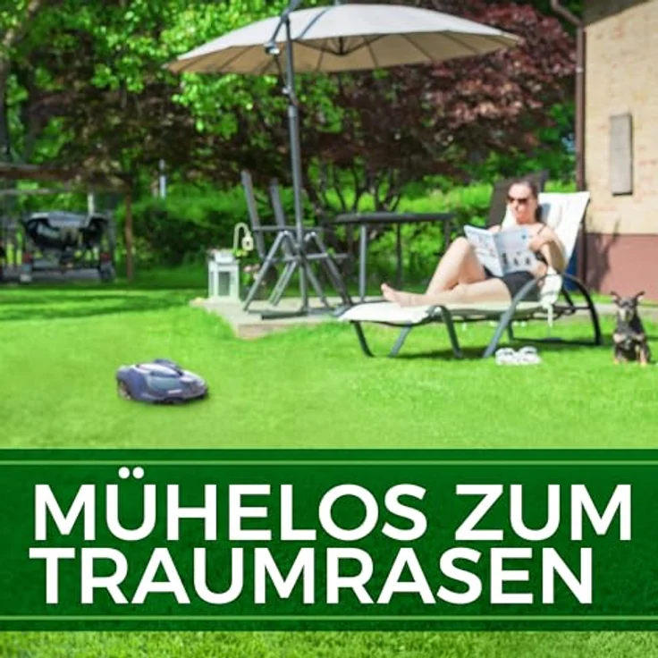 NATUREFLOW Mähroboter Rasensamen schnellkeimend 20kg - Vital und selbstdüngend, Unkrautfrei, Ideal für pflegeleichte Gärten – Bild 5