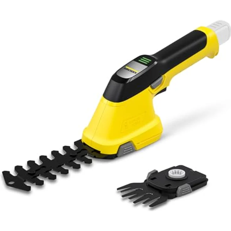 Kärcher GSH 4-4 Plus, Akkubetriebene 2-in-1 Heckenschere mit 11 cm Strauchmesser und 8 cm Grasmesser, Gelb/Schwarz – Bild 1
