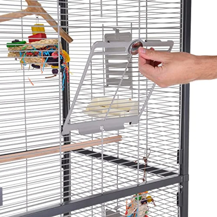 Montana Cages | Voliere, Zimmervoliere, Käfig Casa 90 für Nager (Sevilla II) - Antik/Platinum - Hochwertige Stahl-Etagen inklusive - Preisvergleich – Bild 5