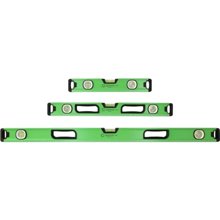 KS Tools 512.0510 COMPETITION Wasserwaagen-Satz, 3-tlg, Aluminium mit 3 Acrylglas-Blocklibellen, 400 + 600 + 1000 mm – Bild 3