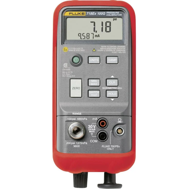 Fluke 718Ex 100G, Eigensicherer Druckkalibrator für explosionsgefährdete Bereiche, 7 bar
