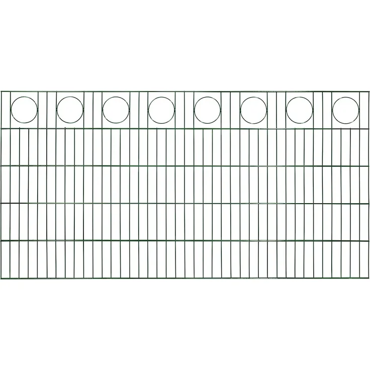 JUNGELMAR Comfort-DSM Dekor Karo 2000X1000 mm, grün, stabile Doppelstabmatte mit Ringreihe