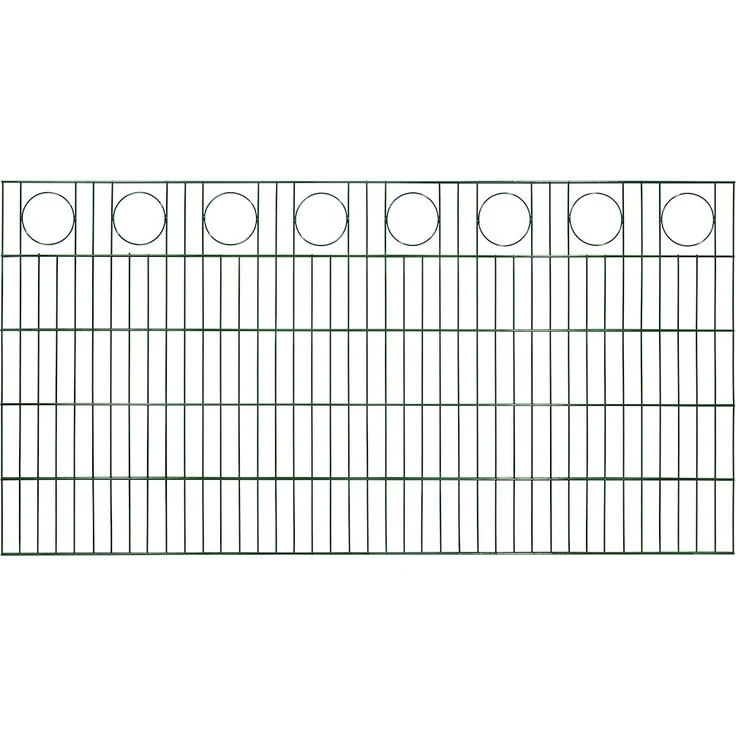 JUNGELMAR Comfort-DSM Dekor Karo 2000X1000 mm, grün, stabile Doppelstabmatte mit Ringreihe