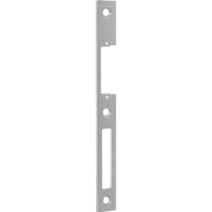 G-U Türgriff + Türgarnitur GU SECURY, Schliessblech aus Edelstahl mit matter Oberfläche, vorgerichtet für Türöffner, kompatibel mit BKS-Schlössern 13, 18, 23, 216 x 24 mm
