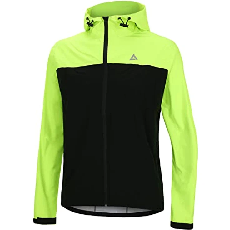 Airtracks Fahrradjacke Herren Fahrradjacke Regenjacke Pro Line mit Kapuze (Fahrrad Regenjacke Wind & Wasserdicht) Wassersäule: 10.000 mm leicht & atmungsaktiv » S M L Xl XXL XXXL « – Bild 3
