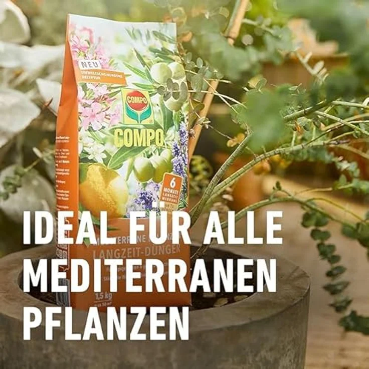 Compo Mediterrane Pflanzen Langzeit-Dünger, 1,5 kg Beutel – Bild 4