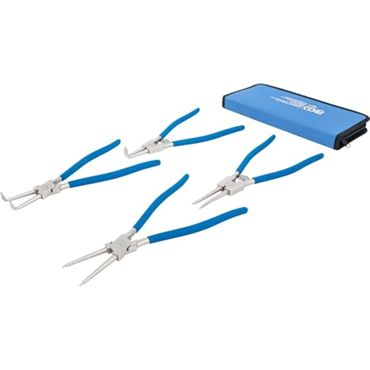 BGS 651 | Sprengringzangen-Satz | 4-tlg. | 300 mm | Seegering-Zangen | gebogen | gerade | rutschhemmend | inkl. Tasche – Bild 2