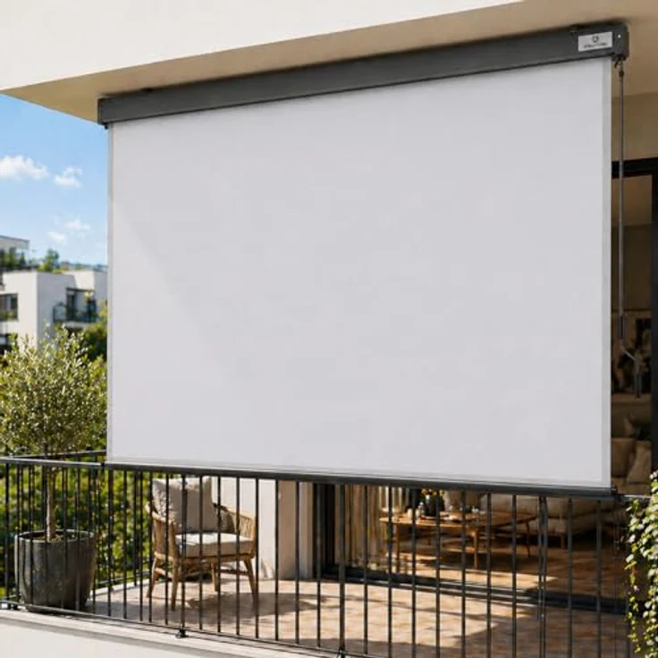 Strattore Ausziehbare Senkrechtmarkise - Vertikalmarkise 180 x 250 cm - Hellgrau – Bild 2