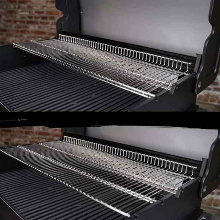 SANTOS S-418 Pro Edelstahl Gasgrill mit Seitenbrenner, Heckbrenner, hochwertiger Edelstahlhaube und Profi-Ausstattung – Bild 4