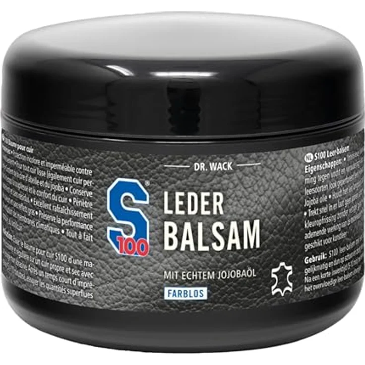 DR WACK Dr. Wack S100 Leder-Balsam, 250 ml Intensivschutz mit Jojobaöl und Bienenwachs für alle Glattlederarten, farblos – Bild 1