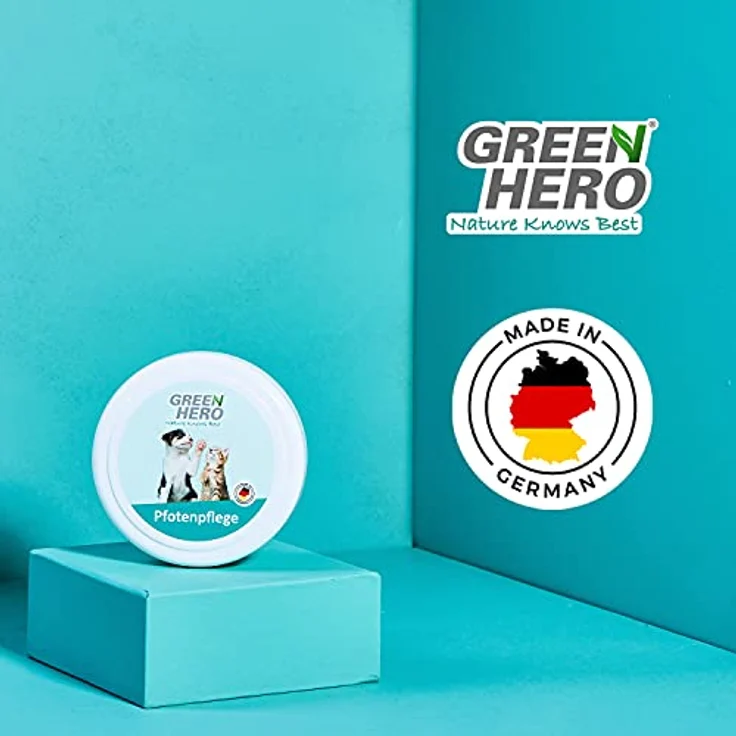 Green Hero Pfotenpflege für Hunde und Katze Pfotenbalsam mit Pfotenschutz in einem Produkt Pfotensalbe gegen Risse und Austrocknung mit Arnikaöl, Rapsöl, Lorbeerblatt öl 75 ml – Bild 3
