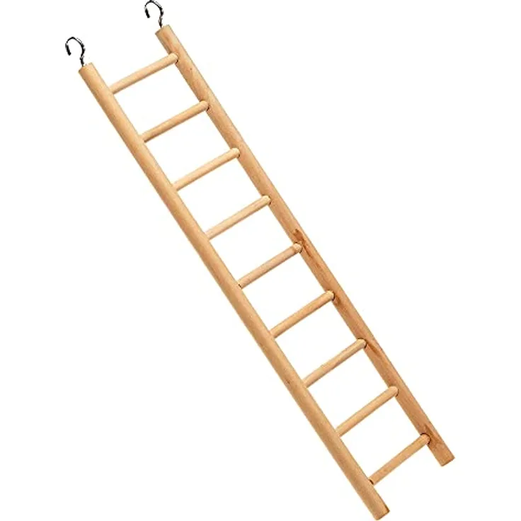 Ferplast ESCALERA Madera para PERIQUITOS CACATUAS 9X1,1X37CM