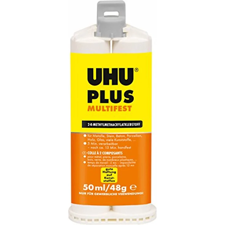 UHU 46925 Klebstoff, plus multifest, 2 Komponenten, 50 ml – Bild 1
