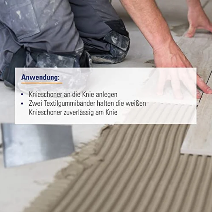 Karl Dahm Knieschoner, weiß, 1 Paar I Weiche und robuste Knieschützer zur Entlastung der Knie I Zertifiziert nach DIN EN 14404 I Ideal für Fliesenleger – 10211 – Bild 4