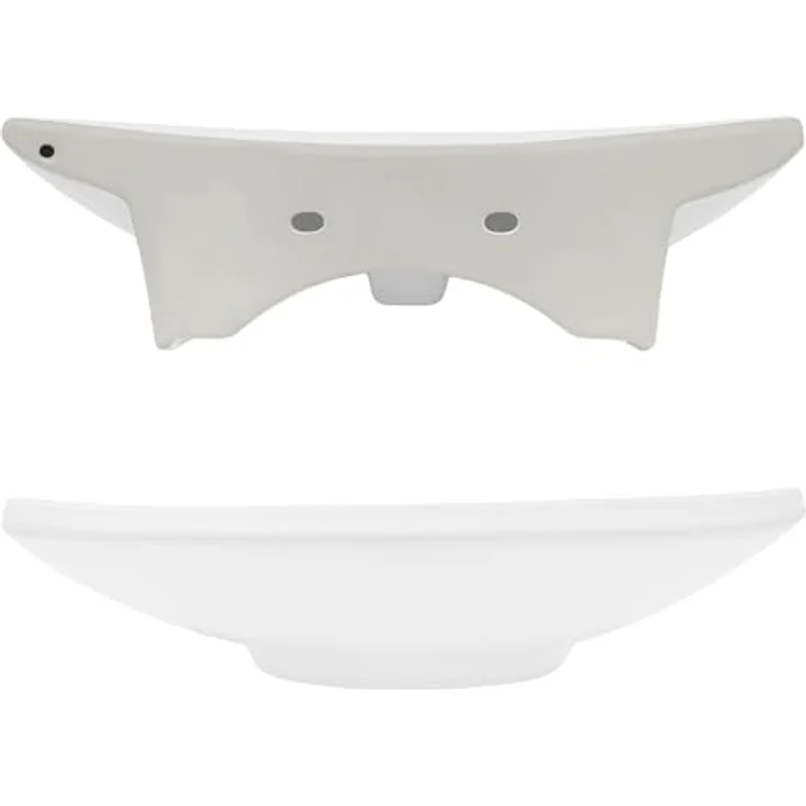 ECD Germany Waschbecken 605 x 460 x 165 mm Keramik Weiß – Bild 3