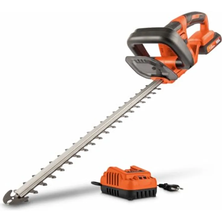Powerplus Dual Power POWDPG75321, Akku-Heckenschere mit 20 V, 515 mm Klinge, Schnittstärke bis 15 mm, Drehgriff