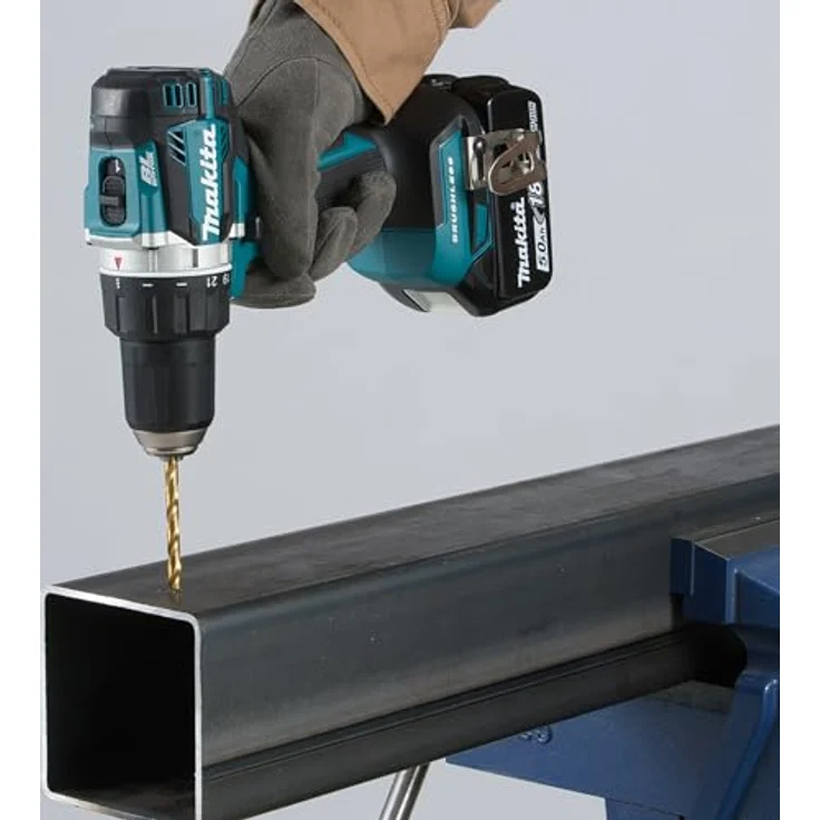 Makita Akku-Bohrschrauber 18V, kompakt, bürstenloser Motor, LED-Licht, inkl. 2 Akkus – Bild 6