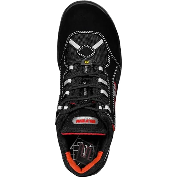 ELTEN SENEX ESD S3S Sicherheitsschuh, hydrophobierte Mikrofaser, atmungsaktives Textilfutter, ESD PRO Einlegesohle, TPU/PU Sohle TRAINERS, schwarz – Bild 7