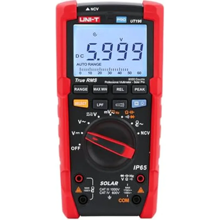UNI-T True RMS Solar-Multimeter UT196