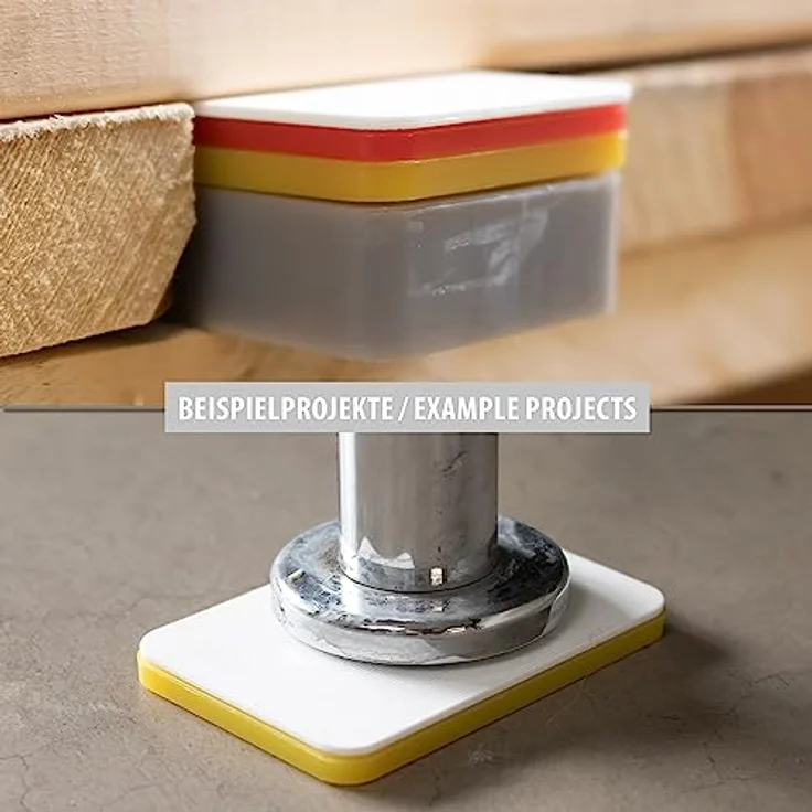 TOX Distance Allround Unterlegplatten, Ausgleichsplatten aus Kunststoff, belastbar bis 5 Tonnen, Polypropylen, 60 x 40 x 3 mm, 1 Beutel, 25 Stk., 065600108 – Bild 5