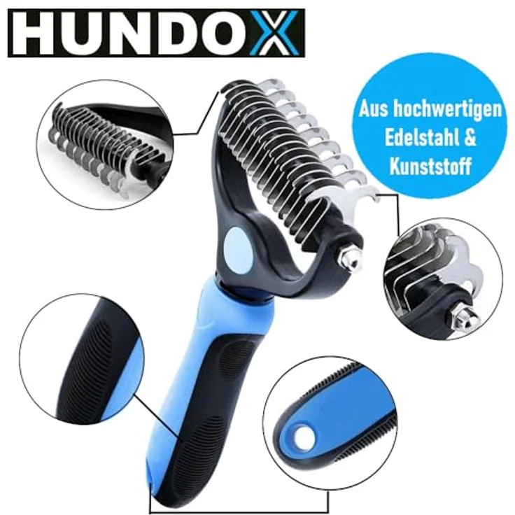 HUNDOX Unterfellbürste Unterwollbürste Entfilzung Fellpflege Hunde, Unterwoll Unterwolle Fellbürste Hundebürste Unterfellbürste – Bild 4