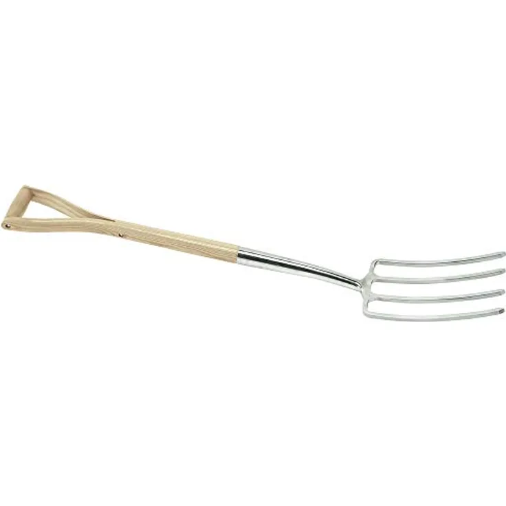 Draper Heritage 99013 Grabegabel aus Edelstahl mit Eschenholzgriff, Braun