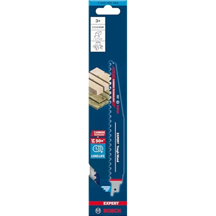 Säbelsägeblatt Expert Tough Wood Länge 225 mm Breite 25 mm Zahnteilung TPI 3 8,5 mm S-Schaft - Preisvergleich – Bild 2