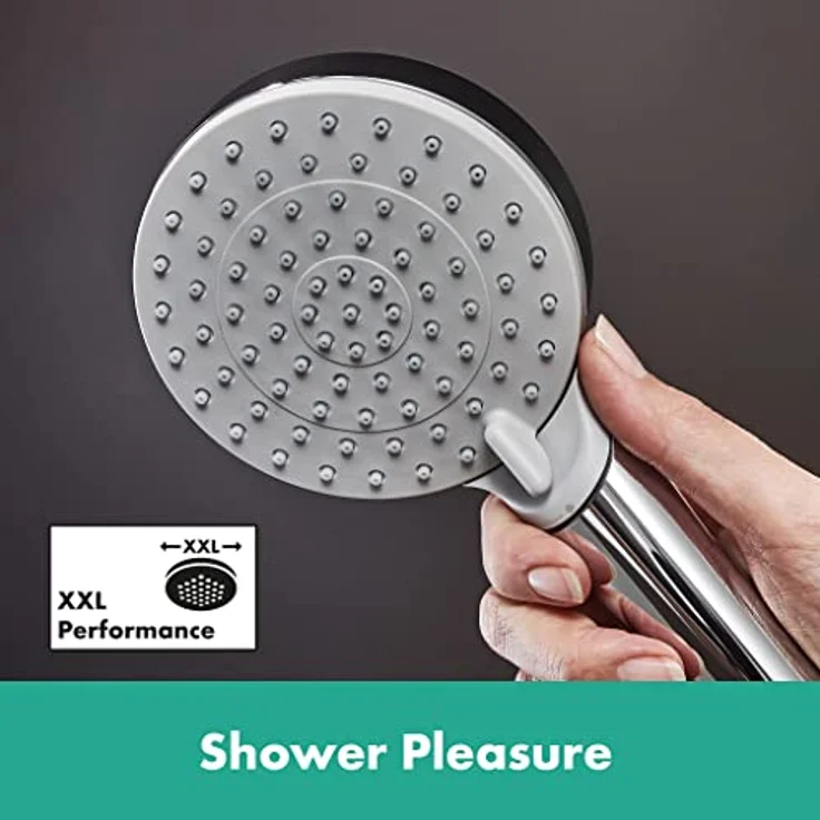 hansgrohe Vernis Blend Duschsystem 200, wassersparend mit Thermostat und Kopfbrause (Rain), Chromoberfläche – Bild 9