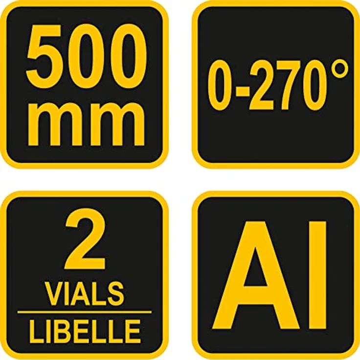 Yato Winkelmesser 3-in-1, Bauwinkel mit Wasserwaage und Zirkel-Funktion, aus hochwertigem Aluminium, Messbereich 0-270 Grad – Bild 6