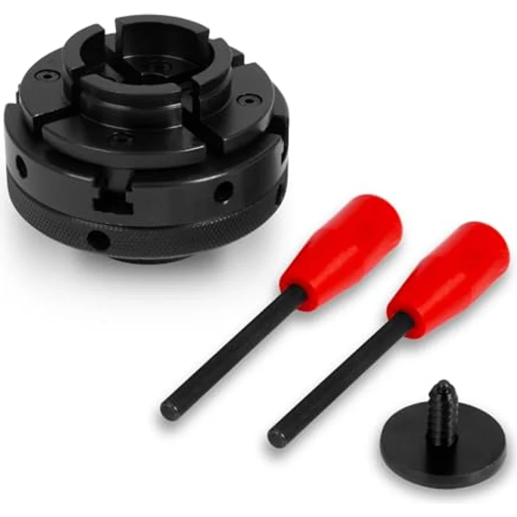 EBERTH Vierbackenfutter 100 mm, 4" Selbstzentrierend mit 1"-8TPI Gewinde, inkl. Spannwerkzeug, präzises Drechselbank Zubehör – Bild 2