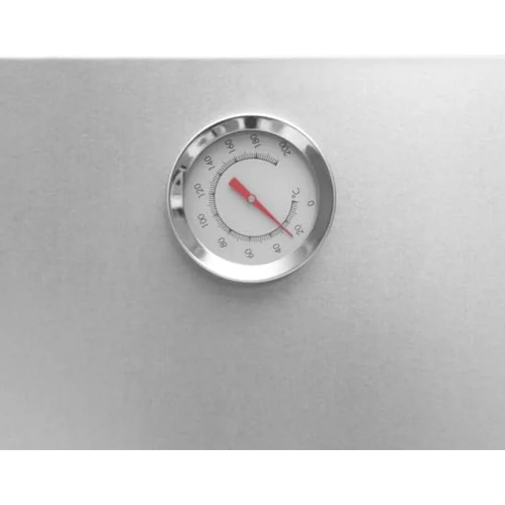 vidaXL Holzkohlegrill Räucherofen Smoker Räucherschrank Grill Räuchern mit Tisch Verzinkter Stahl, inkl. Thermometer und Ablageflächen – Bild 6
