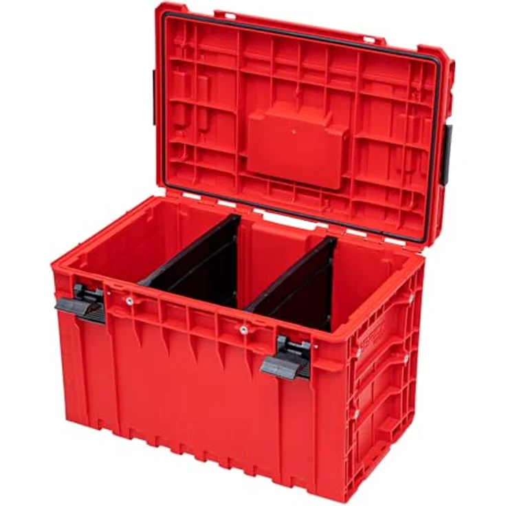 Toolbrothers Werkzeugkoffer RHINO XXL ULTRA Vario+ Höhe XL 52 l IP66 + herausnehmbare Trennwände, ultrabeständiger Kunststoff, stapelbar, viel Stauraum, schwarz – Bild 2