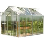 GFP Gewächshaus Saphir 4 aus Alu 259x259 cm ca. 8 mm Doppelstegplatten formstabil & witterungsbeständig - Made in Austria