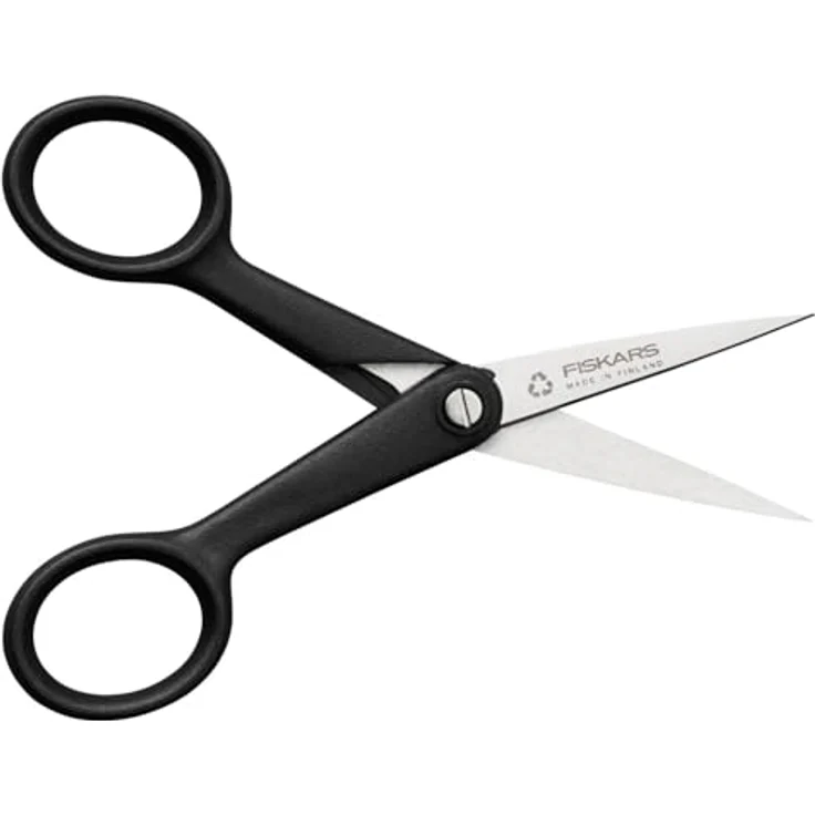 Fiskars ReNew Handarbeitsschere, 12,4 cm, Recycelter Edelstahl/Recycelter Kunststoff, Micro-Tip-Spitzen, Schwarz – Bild 5