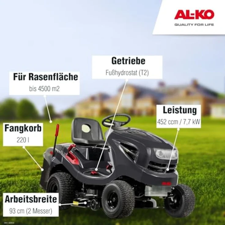 AL-KO Benzin-Rasentraktor Easy 15-93.2 HD-A - 2 in 1 Funktion – Bild 6