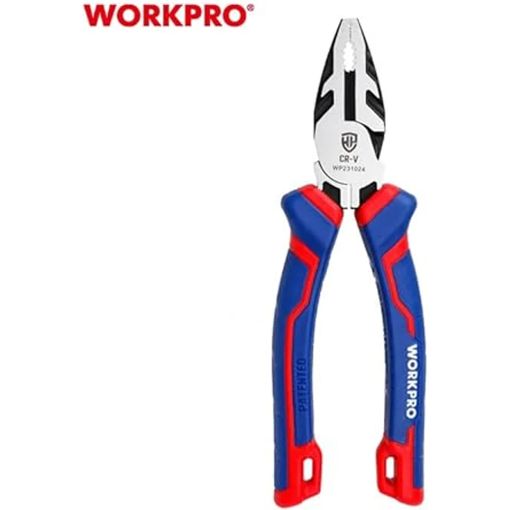 WORKPRO Kombi-CrV-Zange, 180 mm, ergonomischer Griff, Chrom-Vanadium – Bild 4